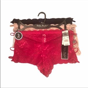 Sz 8//1X NWT DELTA BURKE Intimates 5-Pack Briefs Panties Underwear DB9271-5PKOP